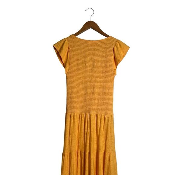 Nation LTD light orange Pima cotton maxi dress - Picture 7 of 8